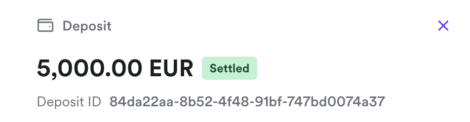 €5,000 EUR settled